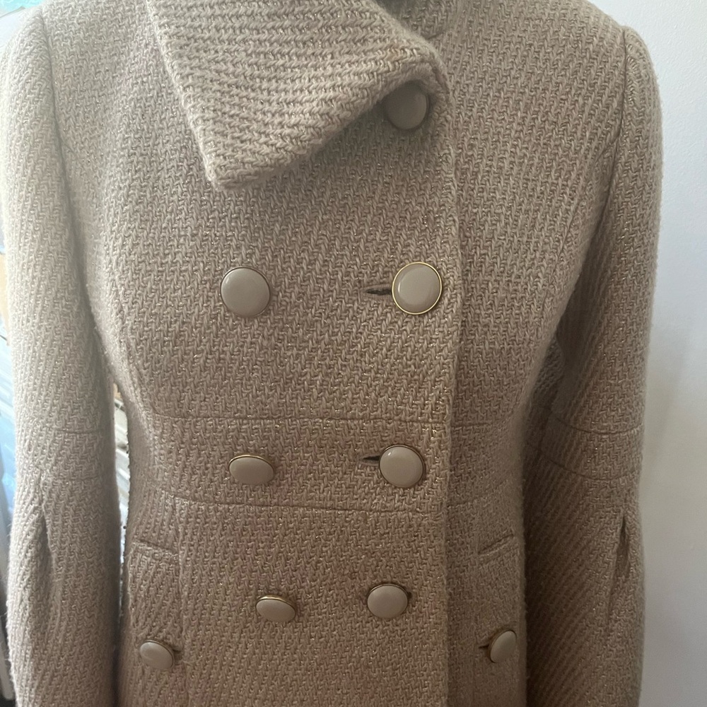 Double breasted petite loft coat